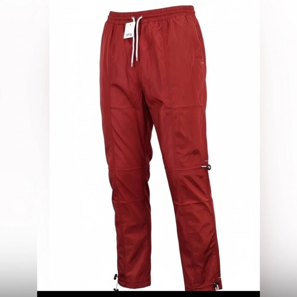 NWT EPTM USA Men’s Adjustable Elastic Cord Hyper Jogger Pants Red - Size Medium
